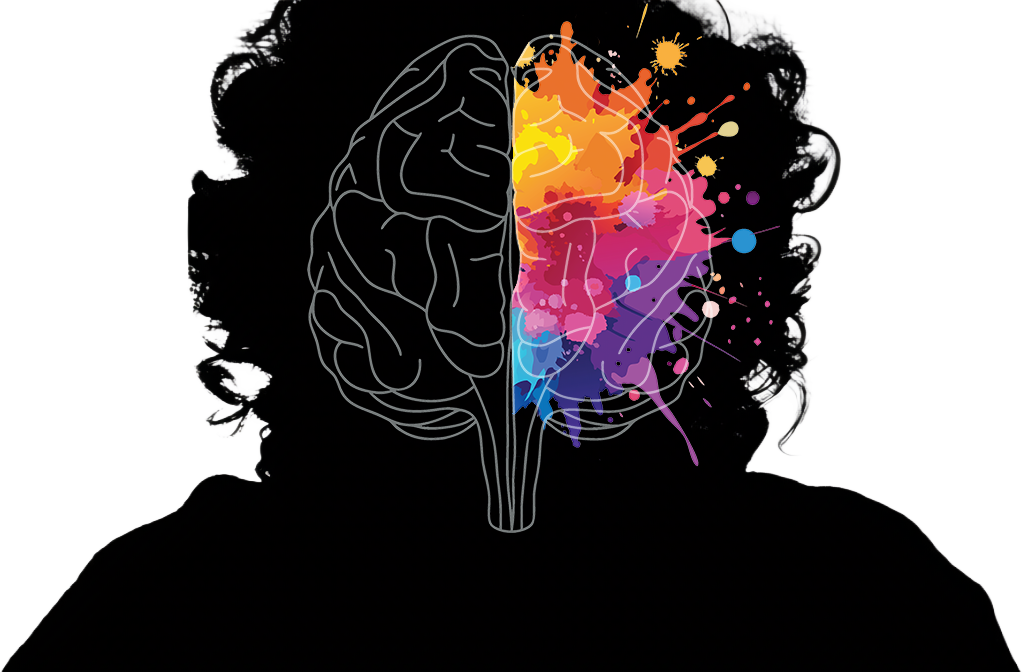 Shaping Digital Experiences — silhouette with AI visualization